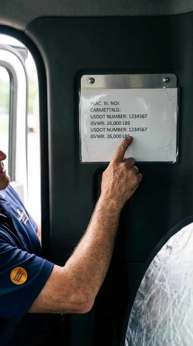 USDOT licensing placard verification in West New York